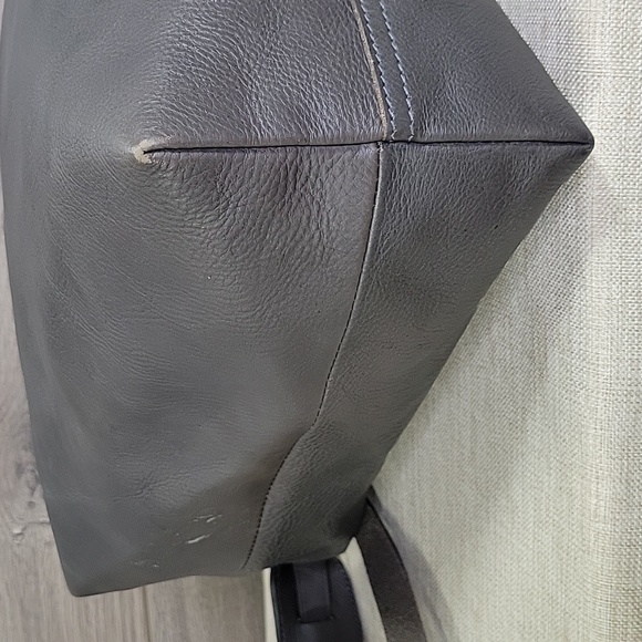 Madewell Gray Leather Tote Bag - Picture 10 of 16